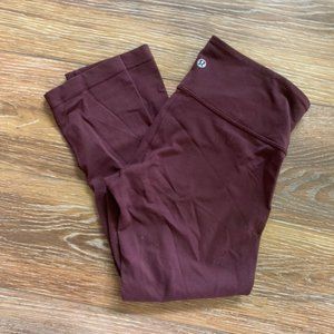 Maroon Crop Lululemon Leggings